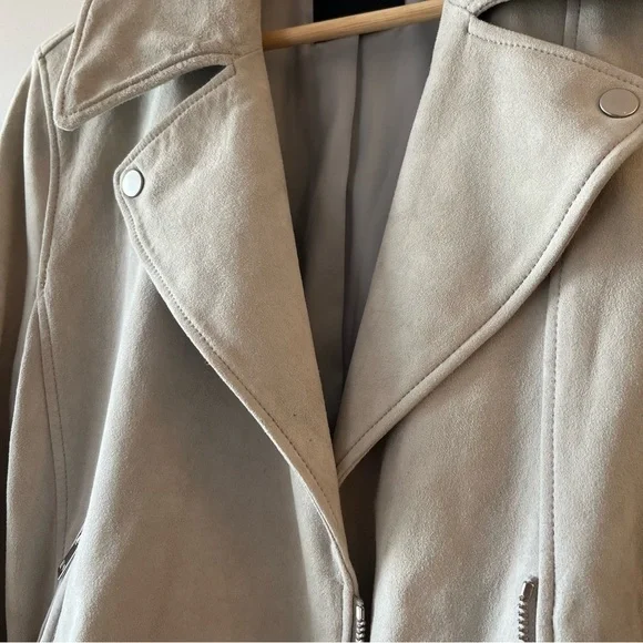 ✨MUST GO free shipping! Theory Suede Lamb Leather Downtown Moto Jacket - Medium - Picture 7 of 8